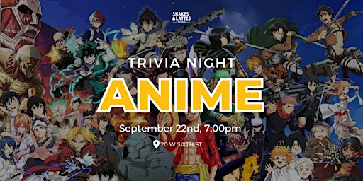 Anime Trivia Night at Snakes & Lattes Tempe (USA) primary image