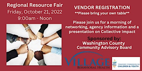 **VENDOR TABLE**  Resource Fair  and Presentation on Collective Impact