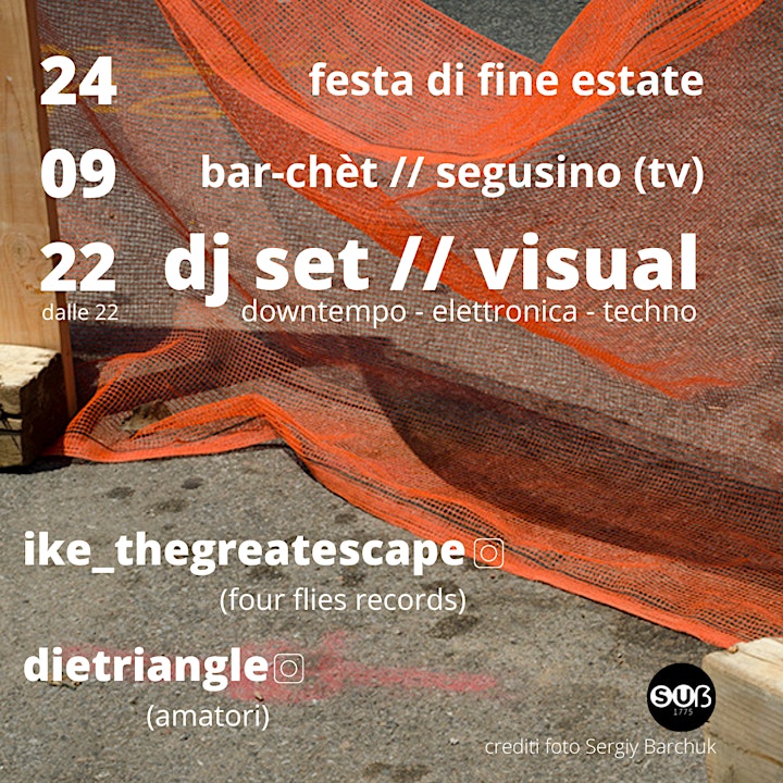 Immagine dj set // visual FESTA DI FINE ESTATE (Bar-chèt)