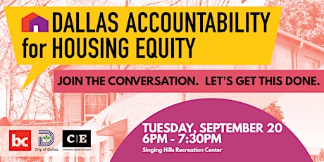 Dallas Accountability for Housing Equity: Community Conversation #1 primary image