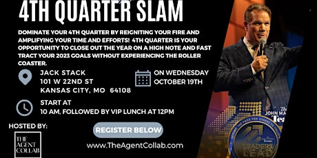 4th Quarter Slam | Keynote Speaker & Exclusive Lunch & Coaching @ JackStack