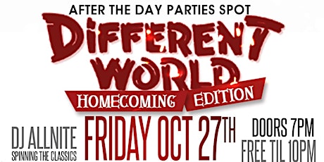Different World- Homecoming Edition primary image