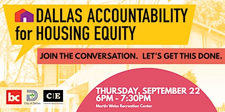 Dallas Accountability for Housing Equity: Community Conversation #2 primary image