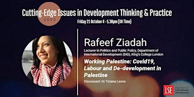 Working Palestine: Covid19, Labour and De-development in Palestine