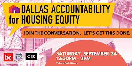 Dallas Accountability for Housing Equity: Community Conversation #3 primary image