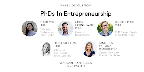 PhDs in Entrepreneurship: Panel Discussion