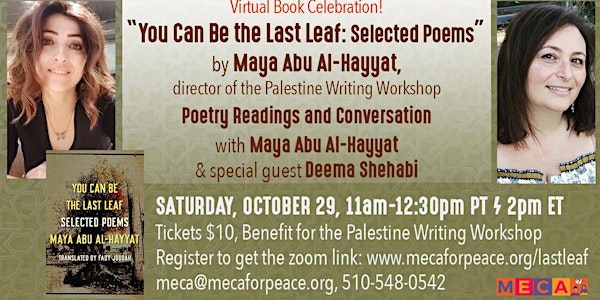 Poetry Book Celebration! “You Can Be the Last Leaf" by Maya Abu Al-Hayyat