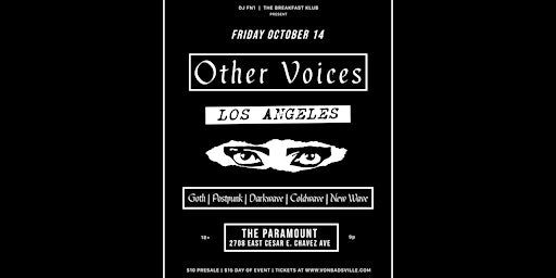 TBK & DJ FN1 present OTHER VOICES L.A.