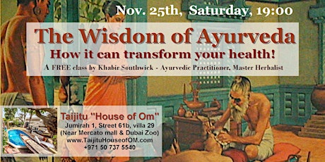 FREE TALK: The wisdom of Ayurveda: How it can transform your health. primary image