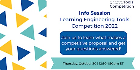 Info Session 2022 | Learning Engineering Tools Competition