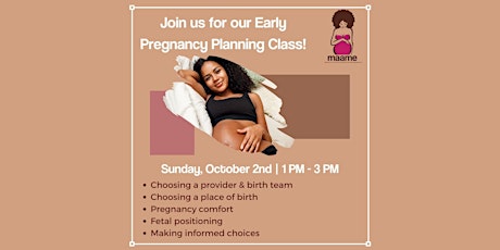 Early Pregnancy Planning