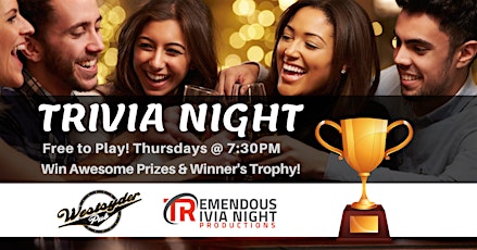 Thursday Night Trivia at Westsyder Pub Kamloops!