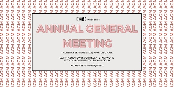 DeGroote Women in Business Presents: Annual General Meeting