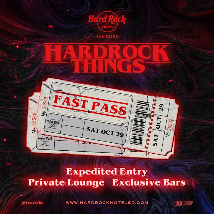 Hard Rock Hotel Halloween "Hard Rock Things" Sat Oct 29 • Featuring TBA image