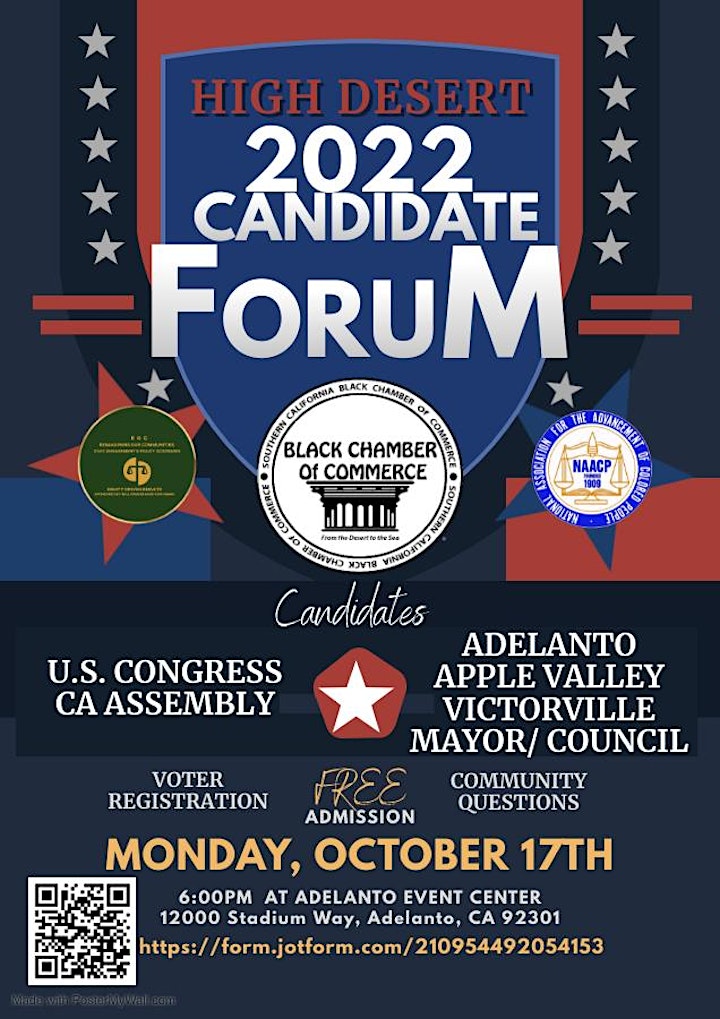 Black Chamber of Commerce High Desert Chapter 2022 Candidates Forum image