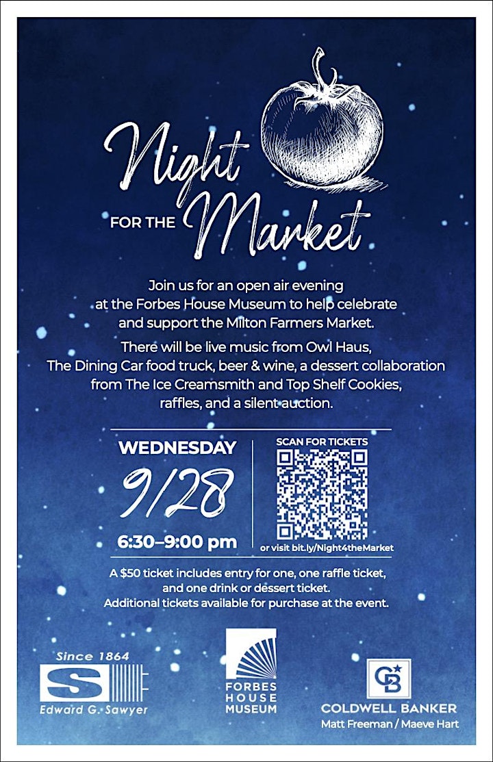 A Night for the Market - A Fundraiser for the Milton Farmers Market image