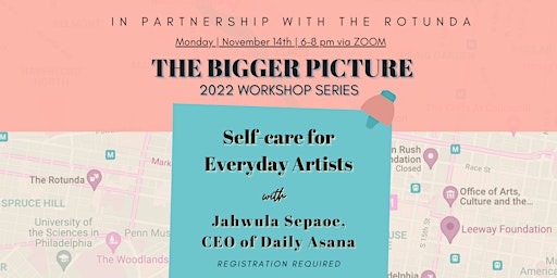 Self-Care for Everyday Artists with Jahwula Seapoe primary image