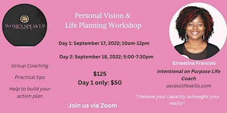 Personal Vision and  Life Planning Workshop primary image