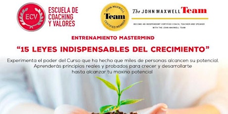 Imagen principal de 15 Leyes Indispensables del Crecimiento - Programa MasterMind de John Maxwell 