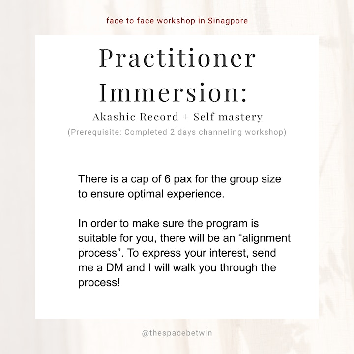 Practitioner immersion: Akashic Record + Self mastery image