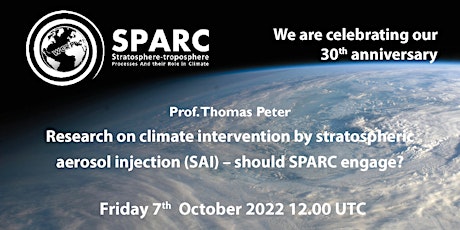 Celebrating Thirty Years of SPARC science - Webinar 3