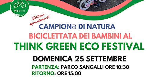 Biciclettata dei bambini al Think Green Ecofestival