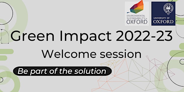 Green Impact at Oxford - welcome session