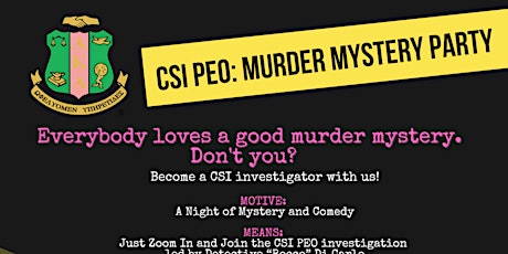 CSI PEO: Murder Mystery Party