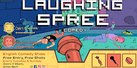 Laughing Spree: English Comedy on a BOAT (FREE SHOTS) 16.10.