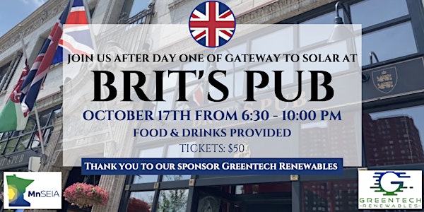 Gateway To Solar - Brit's Pub Networking Event