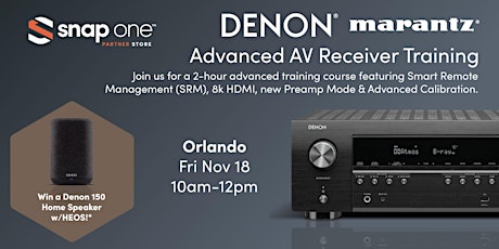 Denon & Marantz Advanced AV Receiver Training - Orlando, FL
