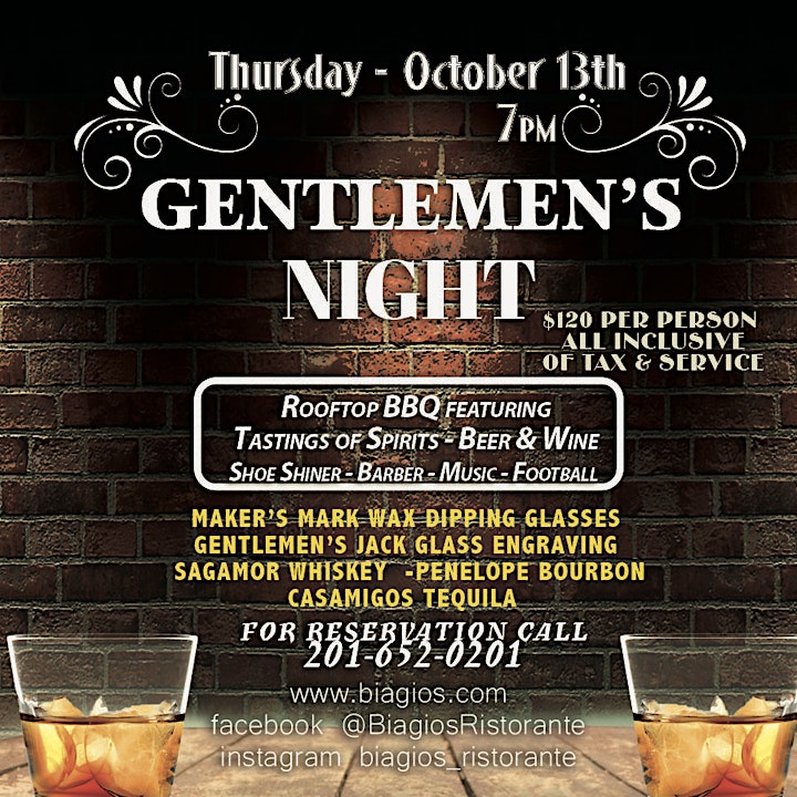Gentlemen's Night - Rooftop BBQ - Cigar Night - Entertainment image