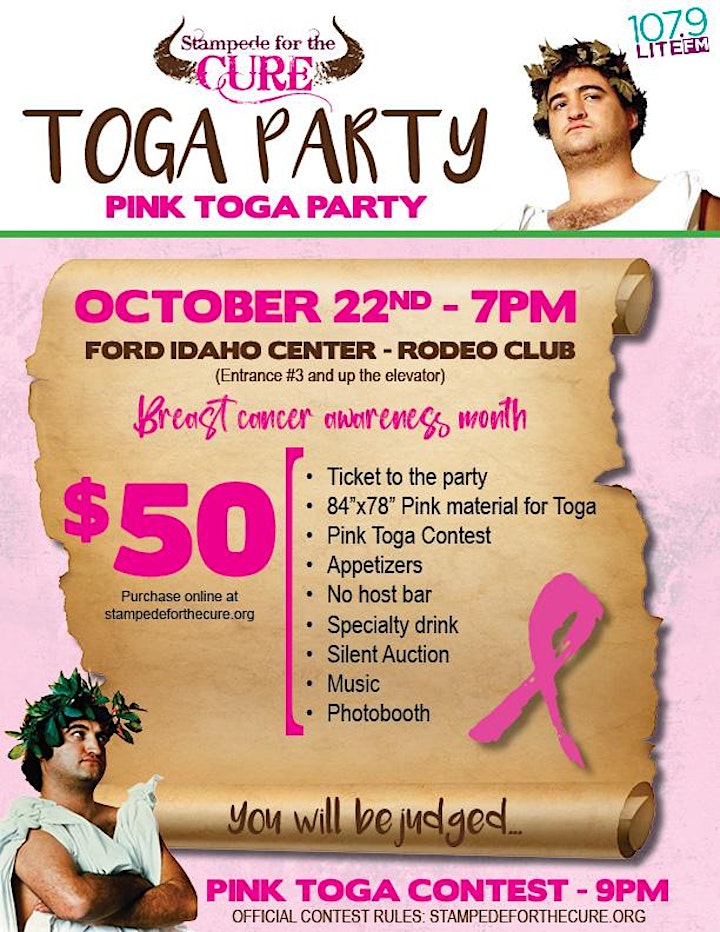 Stampede for the Cure Pink Toga Party image