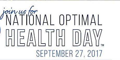 National Optimal Health Day - Let's Walk, Dine and Learn Together primary image