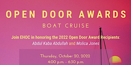 EHOC's 2022 Open Door Awards Boat Cruise