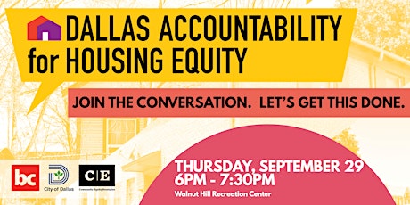 Dallas Accountability for Housing Equity: Community Conversation #5 primary image