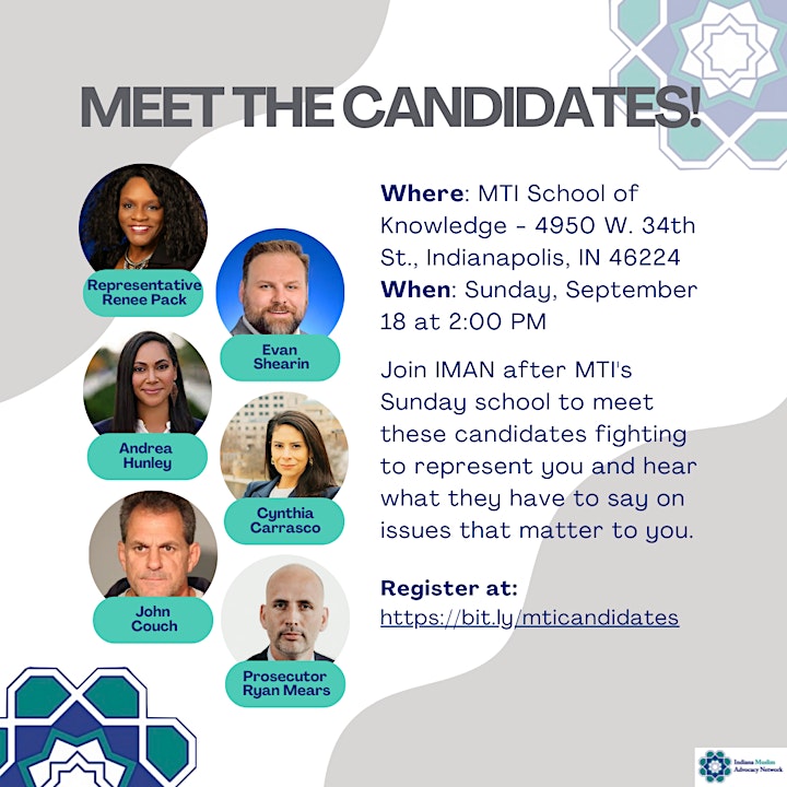 Indiana Muslim Advocacy Network: MTI School Meet the Candidate Forum! image