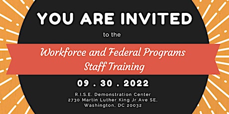 Workforce and Federal Programs - Staff Training