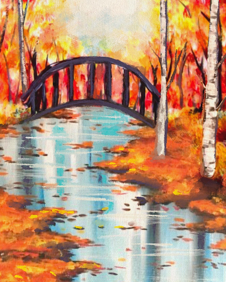 ‘A Beautiful Autumn Walk’ paint party image