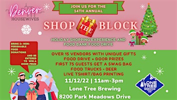Shop the Block, A Holiday Shopping Event and Food Bank Food Drive