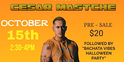 Bachata Vibes Halloween party ft Cesar Mastche