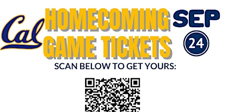UC Berkeley Homecoming football Game tickets for I-House Residents only primary image