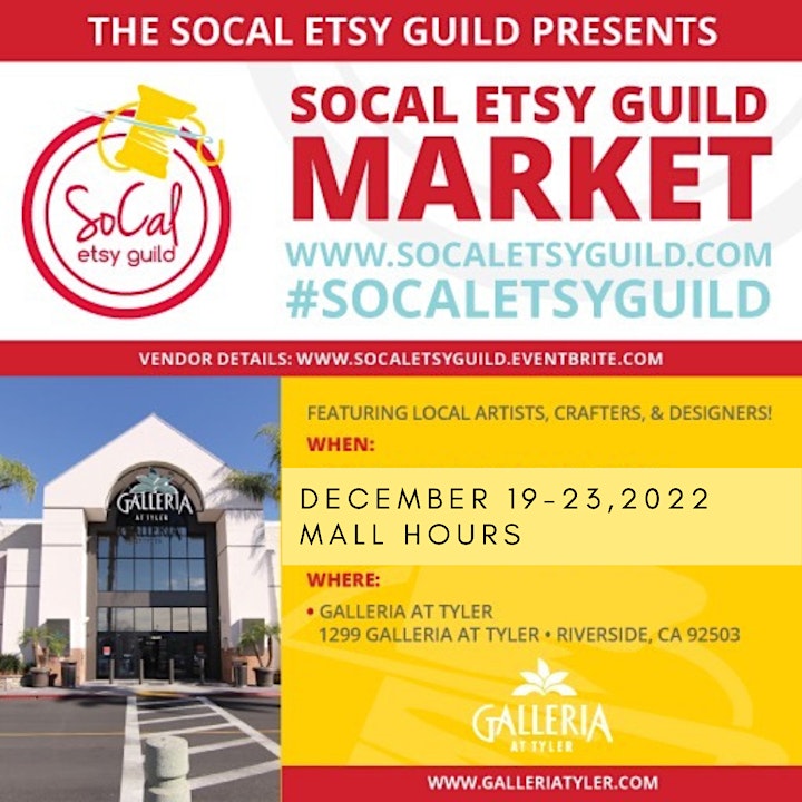 SoCal Etsy Guild Market Riverside December 19-23,2022 image