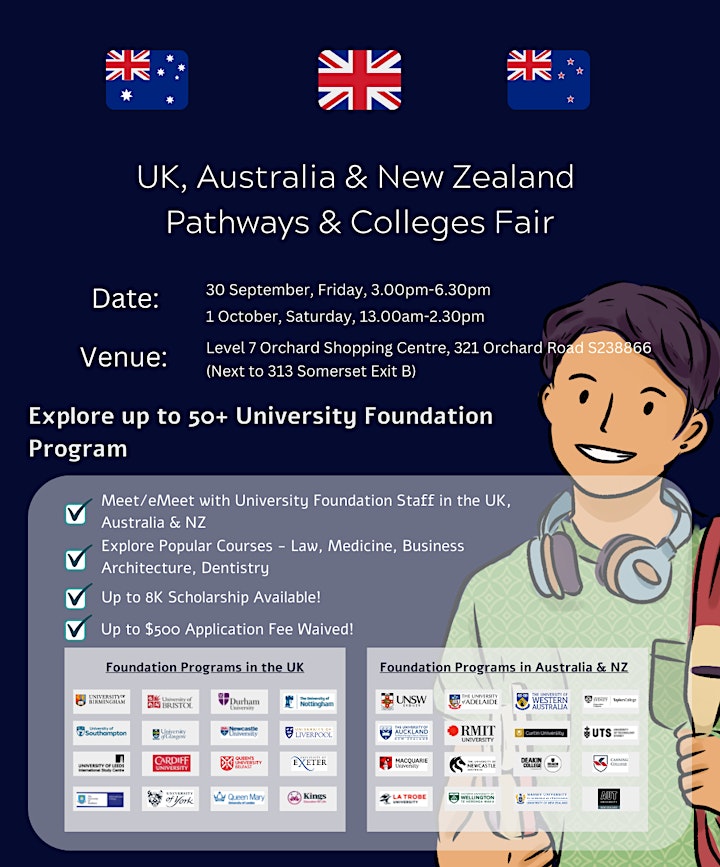 UK, Australia & NZ University Pathway & Colleges Fair image