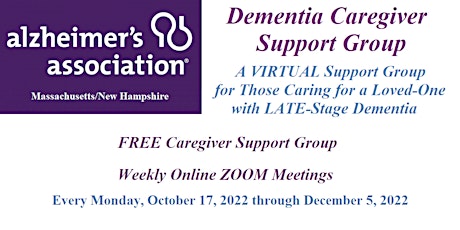 Alzheimer's/Dementia Caregiver Support Group for Late-Stage Dementia