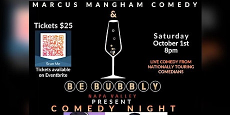 Marcus Mangham Presents Comedy at Be Bubbly