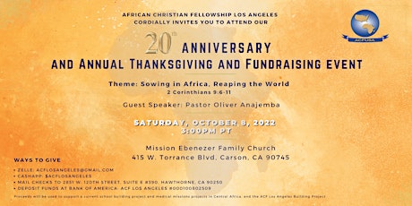20th Annual Thanksgiving and Fundraising Event