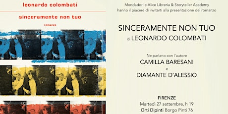 Presentazione del romanzo "Sinceramente non tuo" di Leonardo Colombati