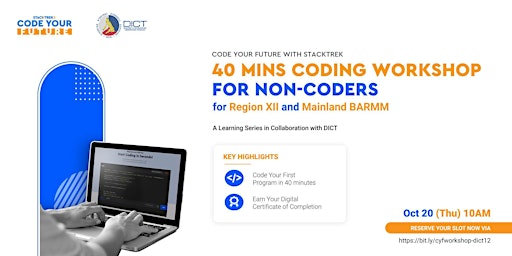 CYF: 40-mins Coding Workshop for Non-Coders for Region XII and BARMM