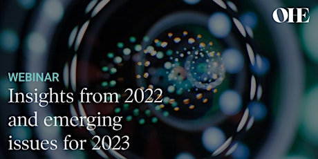 Image principale de Insights from 2022 & Emerging Issues for 2023